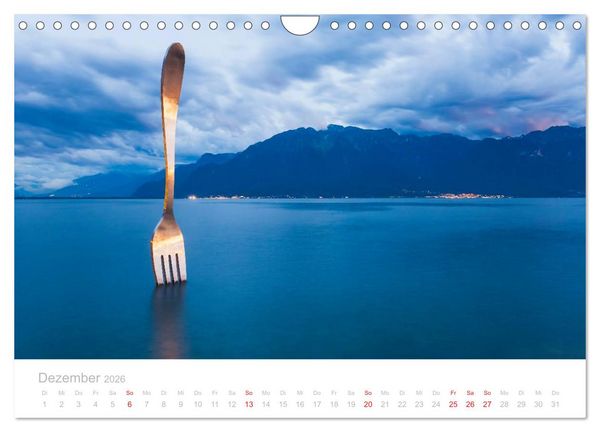 Produktbild: GENFER SEE Das Schweizer Ufer (Wandkalender 2026 DIN A4 quer), CALVENDO Monatskalender
