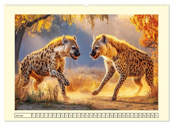 Produktbild: Afrikas Hy&auml;nen. Die kichernden Schatten der Savanne (hochwertiger Premium Wandkalender 2026 DIN A2 quer), Kunstdruck in Hochglanz