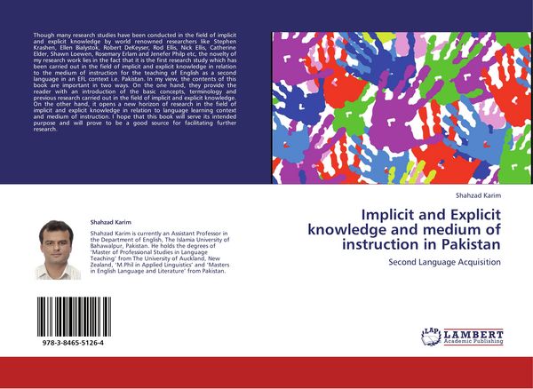 Produktbild: Implicit and Explicit knowledge and medium of instruction in Pakistan