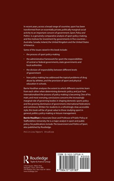 Produktbild: Sport, Policy and Politics