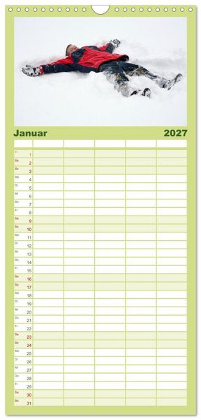 Produktbild: Familienplaner 2027 - Wir lieben die Natur! mit 5 Spalten (Wandkalender, 21 x 45 cm) CALVENDO