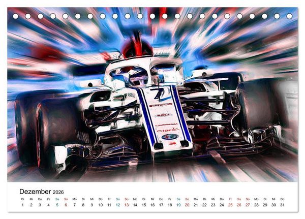 Produktbild: K&ouml;nigsklasse FORMEL 1 (Tischkalender 2026 DIN A5 quer), CALVENDO Monatskalender