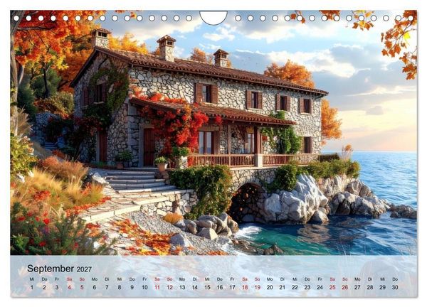 Produktbild: Romantische italienische H&auml;user am Meer (Wandkalender 2027 DIN A4 quer), CALVENDO Monatskalender