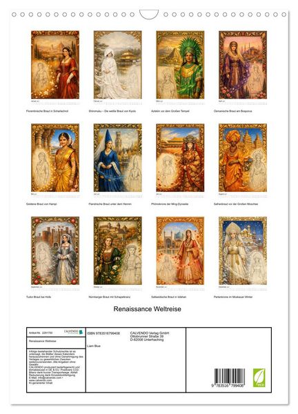 Produktbild: Renaissance Weltreise (Wandkalender 2027 DIN A3 hoch), CALVENDO Monatskalender