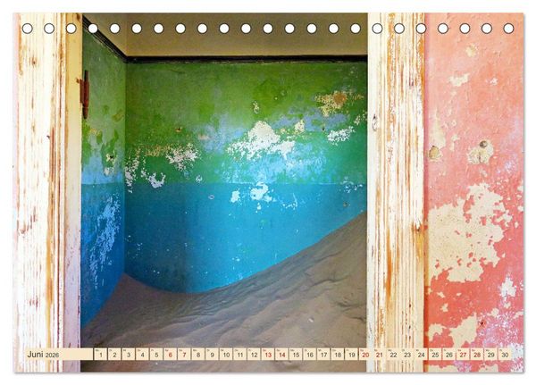 Produktbild: Kolmannskuppe Lost Place in Namibia (Tischkalender 2026 DIN A5 quer), CALVENDO Monatskalender