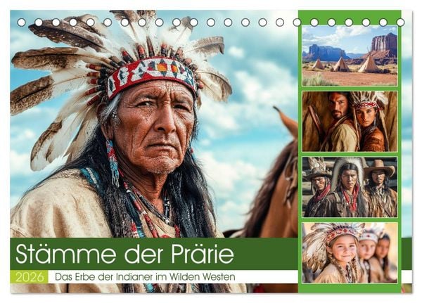 Produktbild: St&auml;mme der Pr&auml;rie (Tischkalender 2026 DIN A5 quer), CALVENDO Monatskalender