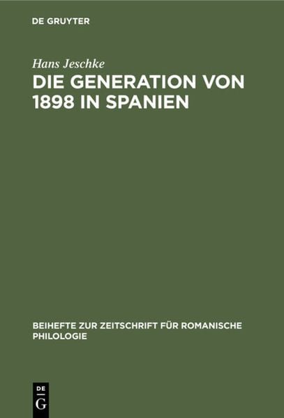 Produktbild: Die Generation von 1898 in Spanien