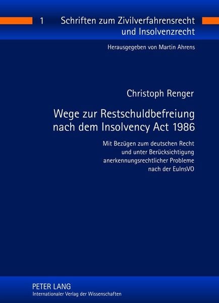 Produktbild: Wege zur Restschuldbefreiung nach dem Insolvency Act 1986