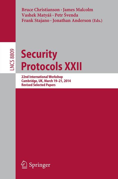 Produktbild: Security Protocols XXII