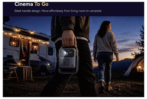 Produktbild: Wanbo Beamer Togo Pro LED 500 ANSI-Lumen 1920 x 1080 Full HD Akkulaufzeit: 3,5 Std. Integrierter Lautsprecher, Autofokus, Full HD