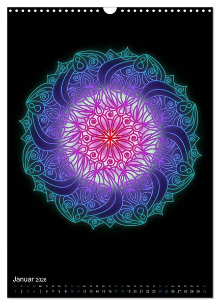 Produktbild: Mandala-Kalender 2026 (Wandkalender 2026 DIN A3 hoch), CALVENDO Monatskalender