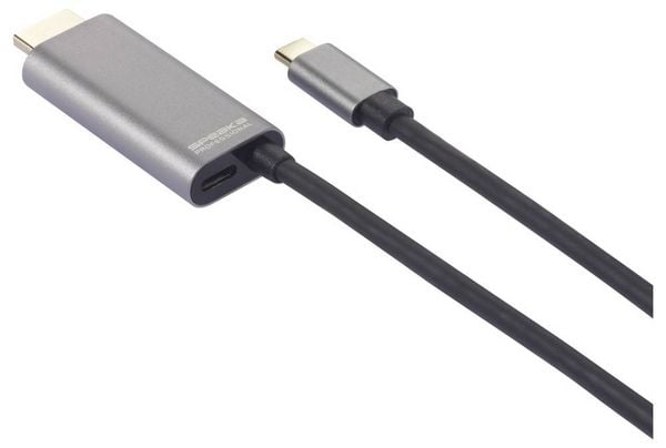 Produktbild: SpeaKa Professional USB-C&reg; / HDMI Adapterkabel USB-C&reg; Stecker, HDMI-A Stecker, USB-C&reg; Buchse 1.00m Schwarz SP-12875852 4K UHD