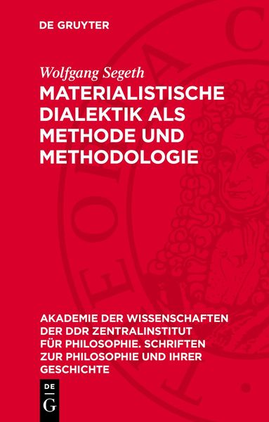 Produktbild: Materialistische Dialektik als Methode und Methodologie