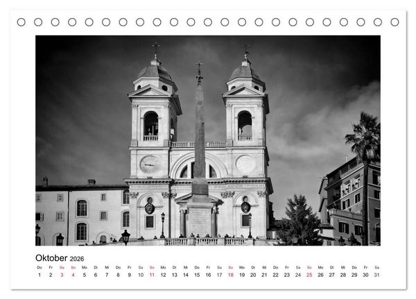 Produktbild: ROM Monochrom (Tischkalender 2026 DIN A5 quer), CALVENDO Monatskalender