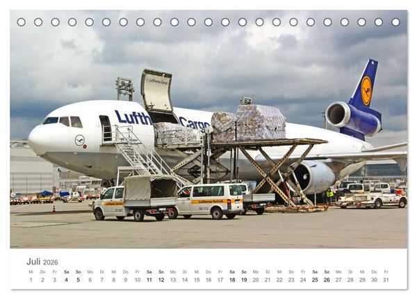 Produktbild: Gro&szlig;e und kleine Flieger am Flughafen (Tischkalender 2026 DIN A5 quer), CALVENDO Monatskalender
