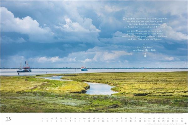 Produktbild: Deutschlands K&uuml;sten - Ein literarischer Spaziergang Kalender 2027 - Ein literarischer Spaziergang