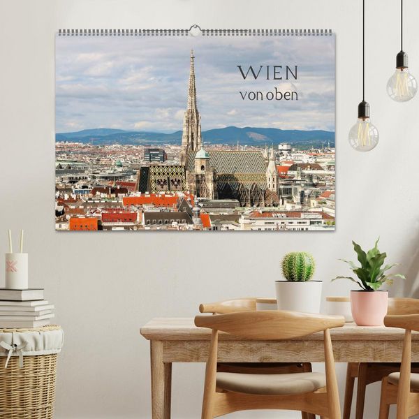 Produktbild: WIEN von oben (Wandkalender 2026 DIN A2 quer), CALVENDO Monatskalender