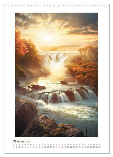 Produktbild: Malerische Wasserf&auml;lle (Wandkalender 2026 DIN A3 hoch), CALVENDO Monatskalender