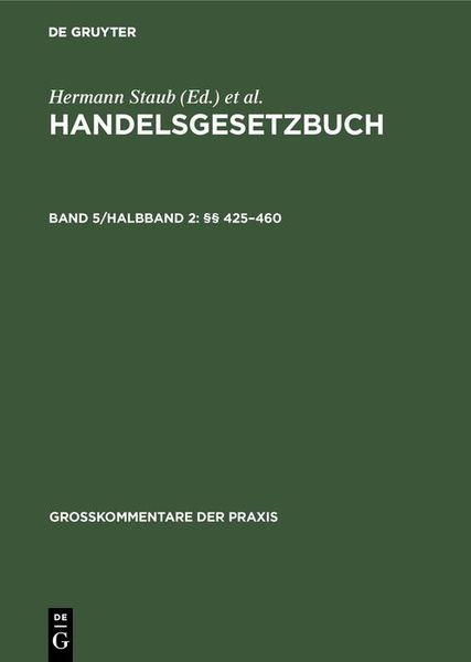 Produktbild: &sect;&sect; 425-460