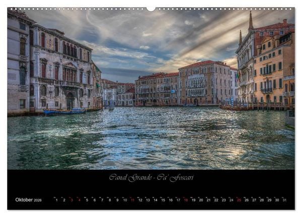 Produktbild: Venedig &ndash; La Serenissima (hochwertiger Premium Wandkalender 2026 DIN A2 quer), Kunstdruck in Hochglanz