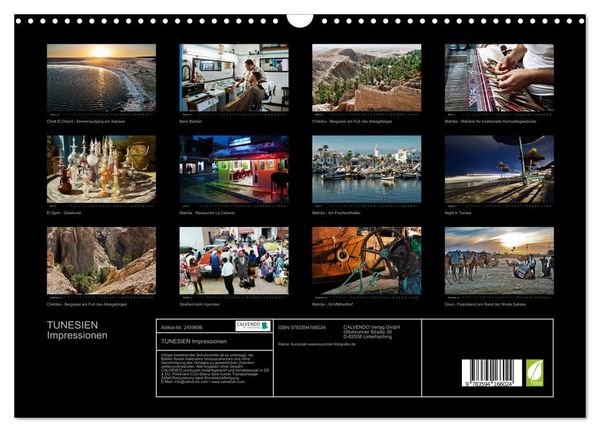 Produktbild: TUNESIEN Impressionen (Wandkalender 2027 DIN A3 quer), CALVENDO Monatskalender