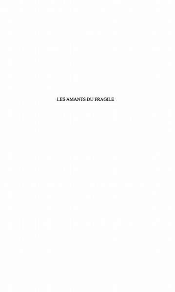 Produktbild: Amants du fragile les