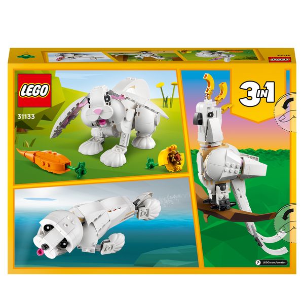 LEGO Creator 3in1 31133 Weißer Hase Tierspielzeug Konstruktionsspielzeug