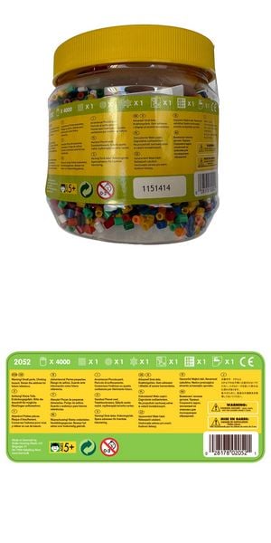 Produktbild: Hama&reg; B&uuml;gelperlen Midi - Dose gelb - 3 Stiftplatten, 4000 St&uuml;ck.