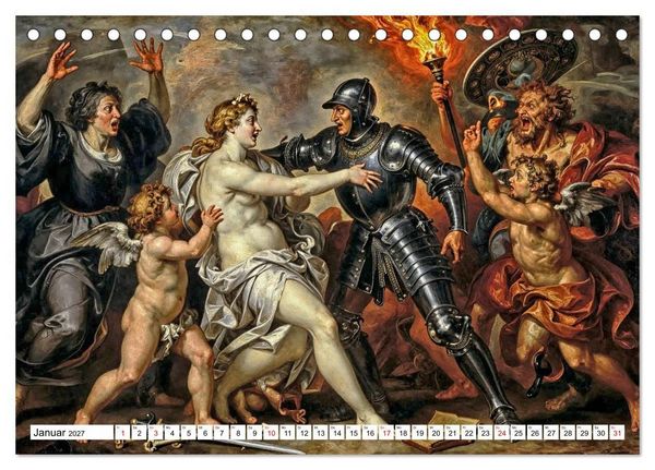Produktbild: Mythologische Geschichten in barocker Pracht (Tischkalender 2027 DIN A5 quer), CALVENDO Monatskalender