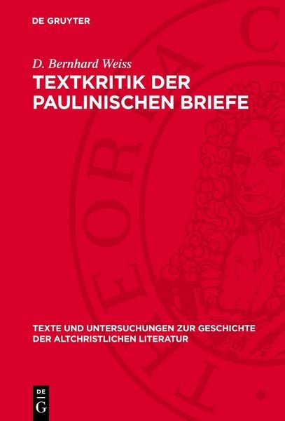 Produktbild: Textkritik der Paulinischen Briefe