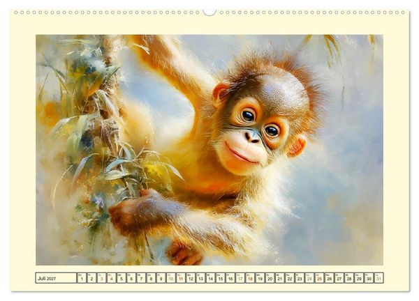 Produktbild: Orang-Utans. Verspielt und voller Lebensfreude (hochwertiger Premium Wandkalender 2027 DIN A2 quer), Kunstdruck in Hochglanz