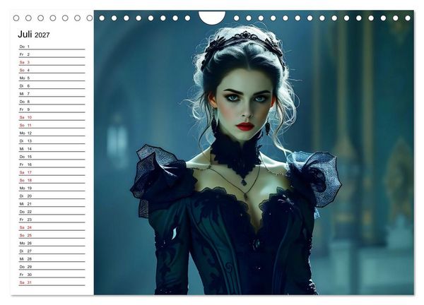 Produktbild: Geheimnisvolle Frauenportr&auml;ts (Wandkalender 2027 DIN A4 quer), CALVENDO Monatskalender