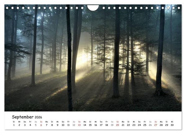Produktbild: Morgendliche Stimmungen in Nordhessen (Wandkalender 2026 DIN A4 quer), CALVENDO Monatskalender