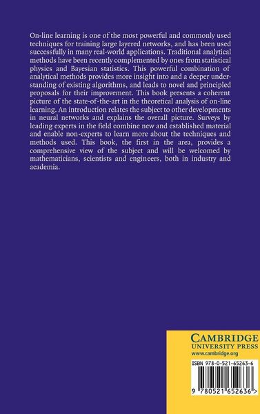 Produktbild: On-Line Learning in Neural Networks
