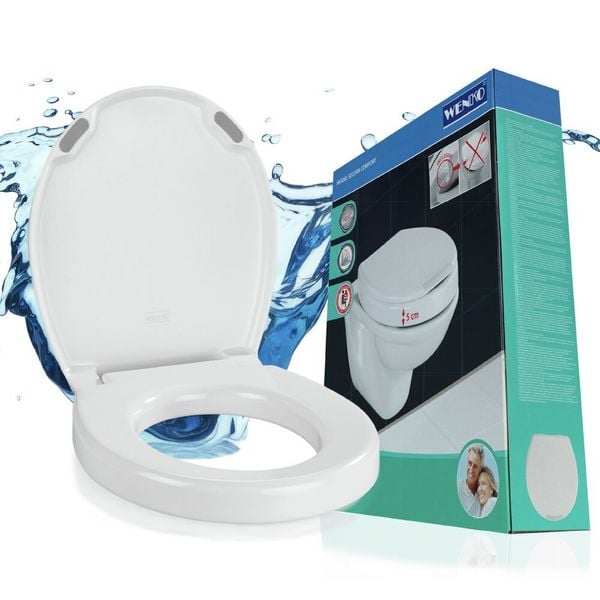 WC Sitz Mod. Secura Comfort, mit 5 cm Sitzerhöhung, belastbar bis 200 kg