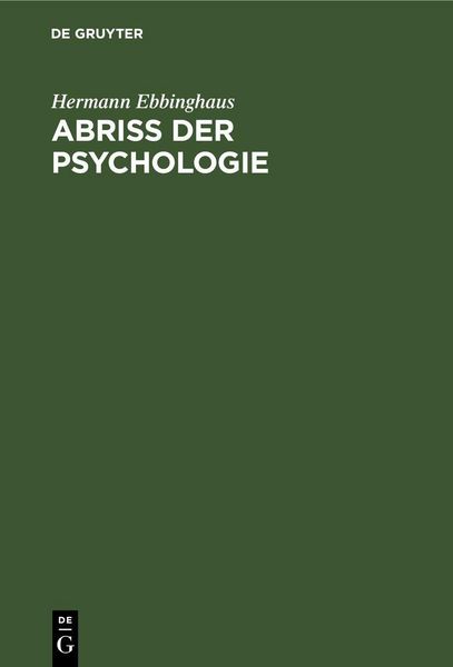 Produktbild: Abriss der Psychologie