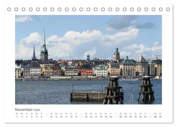 Produktbild: Stockholm - Licht des Nordens (Tischkalender 2026 DIN A5 quer), CALVENDO Monatskalender