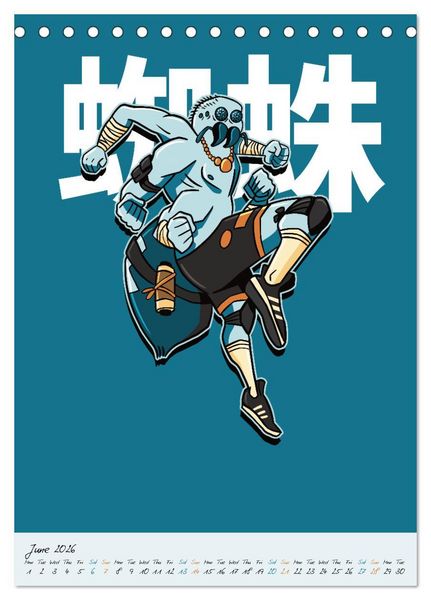 Produktbild: Dangerous Animal Samurai (Desk Calendar 2026 DIN A5 portrait), CALVENDO 12 Month DeskCalendar