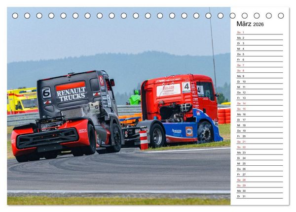 Produktbild: Faszination Truck Rennsport (Tischkalender 2026 DIN A5 quer), CALVENDO Monatskalender