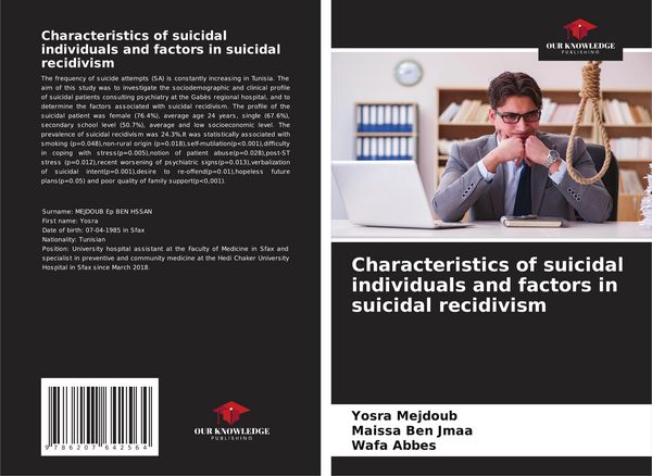 Produktbild: Characteristics of suicidal individuals and factors in suicidal recidivism