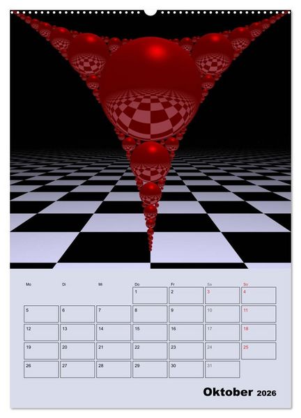 Produktbild: OpArt und mehr (Wandkalender 2026 DIN A2 hoch), CALVENDO Monatskalender