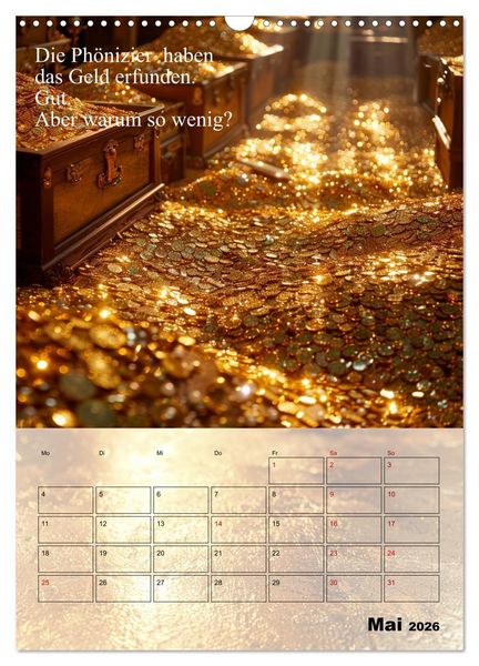 Produktbild: Der Geld-Anlock-Kalender (Wandkalender 2026 DIN A3 hoch), CALVENDO Monatskalender