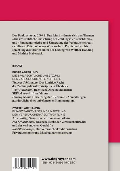 Produktbild: Die zivilrechtliche Umsetzung der Zahlungsdiensterichtlinie