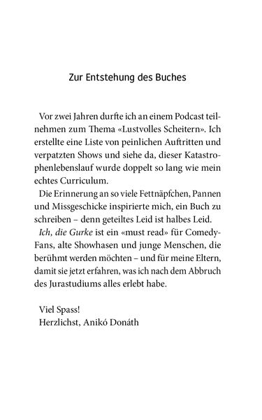 Ich, die Gurke
