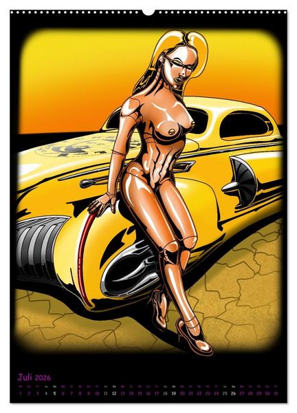 Produktbild: CYBER PINUPS (Wandkalender 2026 DIN A2 hoch), CALVENDO Monatskalender