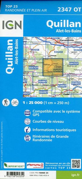 Produktbild: Quillan Alet-les-Bains 1:25 000