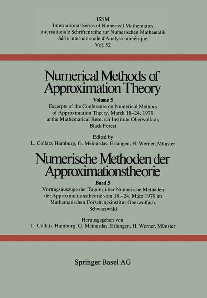 Produktbild: Numerische Methoden der Approximationstheorie / Numerical Methods of Approximation Theory