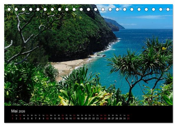 Produktbild: Hawaii - Kauai (Tischkalender 2026 DIN A5 quer), CALVENDO Monatskalender