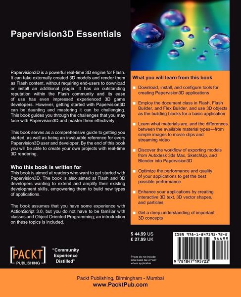 Produktbild: Papervision3d Essentials
