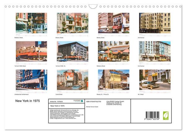Produktbild: New York in 1975 (Wandkalender 2026 DIN A3 quer), CALVENDO Monatskalender